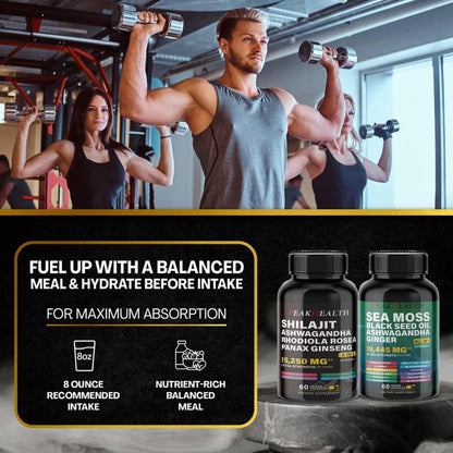 Sea Moss & Shilajit Dynamic Vitality Bundle - 60 Count